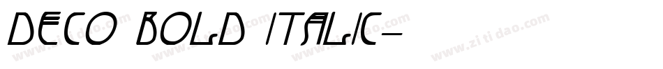 Deco Bold Italic字体转换